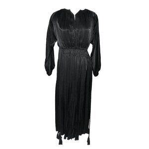 APIECE APART BLACK LONG SLEEVED MIDI DRESS SZ 4 GREAT CONDITION
